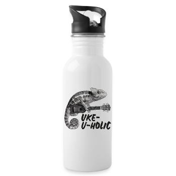 Caméléon Uke-u-holic - Gourde avec paille intégrée - blanc - Droite
