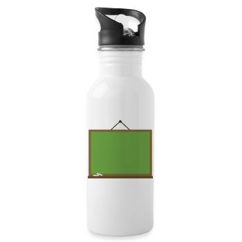School blackboard - Water bottle with straw - white - Right