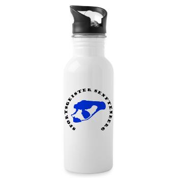Logo Sportsgeister Senftenberg avec silhouette de lac - Gourde avec paille intégrée - blanc - Droite