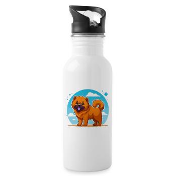Chow-Chow (comic) - Water bottle with straw - white - Right