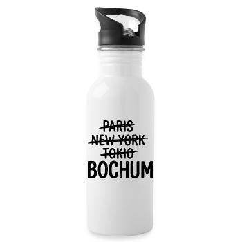 Bochum, Ruhrpott, Ruhrgebiet City Shirt - Water bottle with straw - white - Right