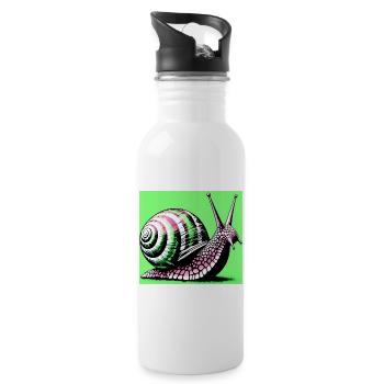 Escargot - Gourde avec paille intégrée - blanc - Droite