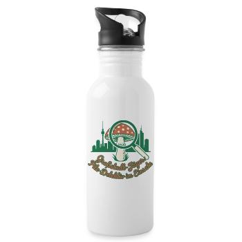 Urban Pilz Detektiv - Trinkflasche mit integriertem Trinkhalm - Weiß - Rechts