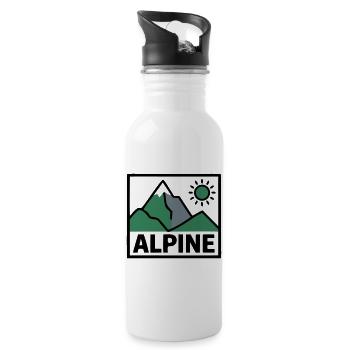 Alpine Mountains Mountaineering Alpine Club Hiking - Water bottle with straw - white - Right