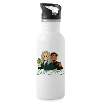 GREEN APPLE GREEN - Trinkflasche mit integriertem Trinkhalm - Weiß - Rechts