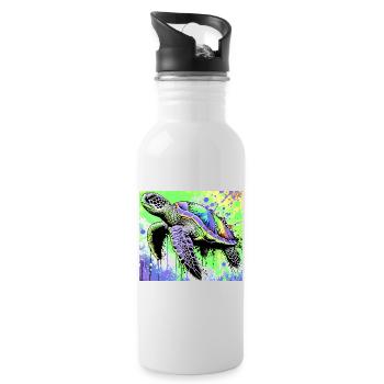 turtle - Water bottle with straw - white - Right