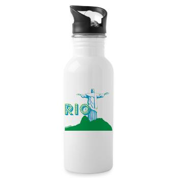 Love Rio - Gourde avec paille intégrée - blanc - Droite
