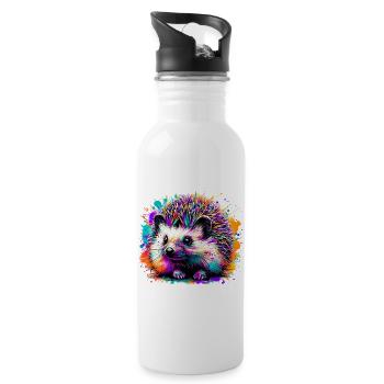 Igel - Trinkflasche mit integriertem Trinkhalm - Weiß - Rechts
