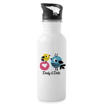 Dody und Dots- Mycolourdots - Trinkflasche mit integriertem Trinkhalm - Weiß - Rechts