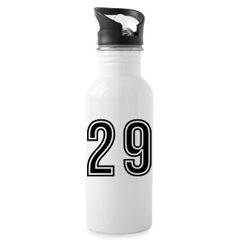 29 Number Symbol - Water bottle with straw - white - Right