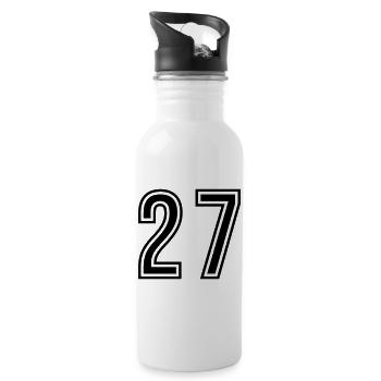 27 Number Symbol - Water bottle with straw - white - Right