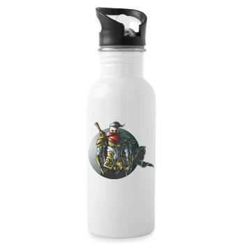 Conception de jeux Warrior Ninja Samurai - Gourde avec paille intégrée - blanc - Droite