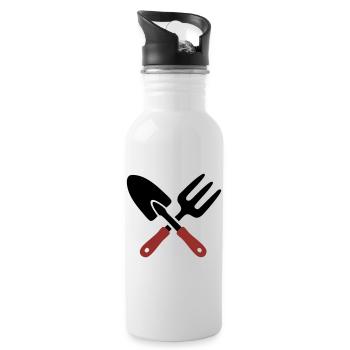 Icône de pelle d’outil de jardin - Gourde avec paille intégrée - blanc - Droite