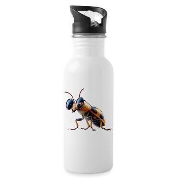 Maikäfer Süßer Hirschkäfer Nashornkäfer Insekten - Trinkflasche mit integriertem Trinkhalm - Weiß - Rechts