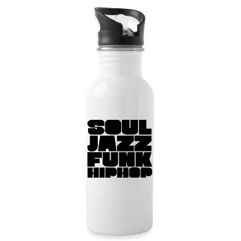 Soul Jazz Funk HipHop - Water bottle with straw - white - Right