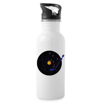 Vinyl - Water bottle with straw - white - Right