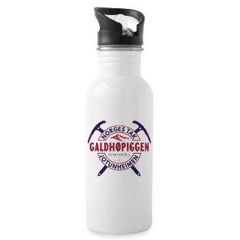 Galdhøpiggen Norway – European Heritage Series - Water bottle with straw - white - Right