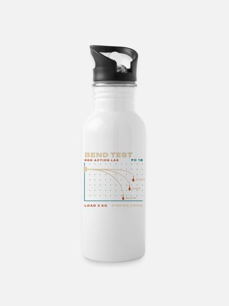 Biegetest - Trinkflasche mit integriertem Trinkhalm - Weiß