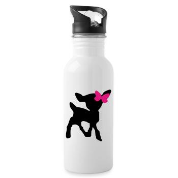 Sweet Dear [friswit.nl] - Trinkflasche mit integriertem Trinkhalm - Weiß - Rechts