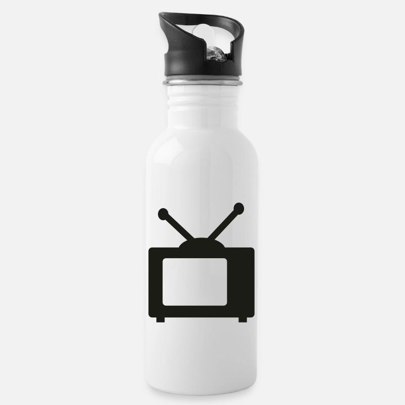 téléviseurs - Gourde avec paille intégrée - blanc