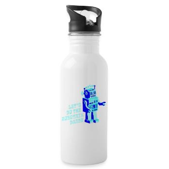 robotnik dance - old school robots - Trinkflasche mit integriertem Trinkhalm - Weiß - Rechts