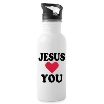 Jesus - Gourde avec paille intégrée - blanc - Droite