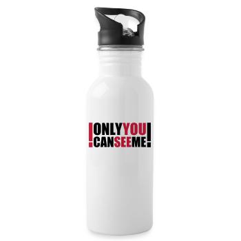 only you can see me - Trinkflasche mit integriertem Trinkhalm - Weiß - Rechts
