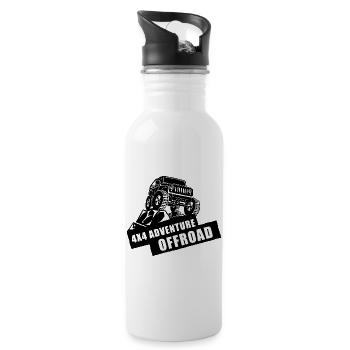 Offroad - Trinkflasche mit integriertem Trinkhalm - Weiß - Rechts