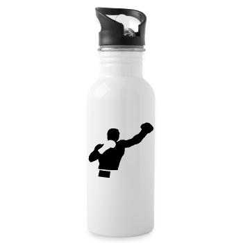 Boxer - Trinkflasche mit integriertem Trinkhalm - Weiß - Rechts