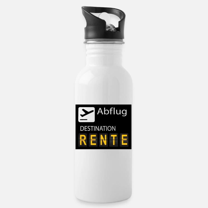 RENTE - Trinkflasche mit integriertem Trinkhalm - Weiß