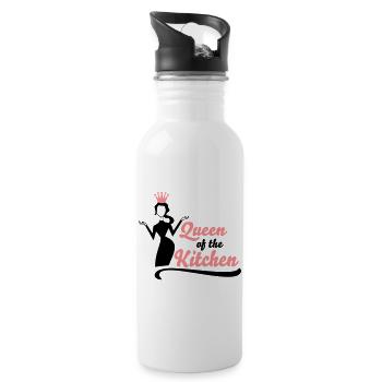 kochen - Trinkflasche mit integriertem Trinkhalm - Weiß - Rechts