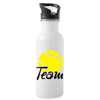 tennis_team - Gourde avec paille intégrée - blanc - Droite