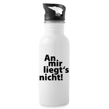an mir liegts nicht - Trinkflasche mit integriertem Trinkhalm - Weiß - Rechts