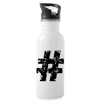 tag_f1 - Trinkflasche mit integriertem Trinkhalm - Weiß - Rechts