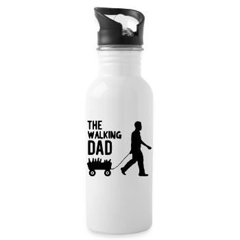 The walking dad - Water bottle with straw - white - Right
