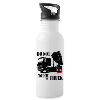 Don't touch my truck - Water bottle with straw - white - Right