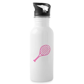 Tennis racket pink - Water bottle with straw - white - Right