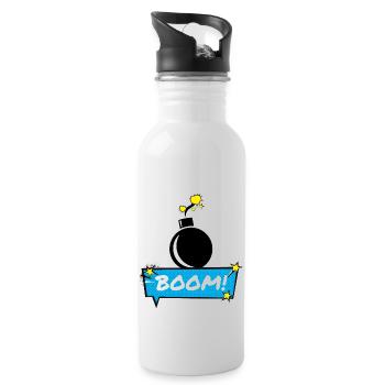 Boom Bomb - Water bottle with straw - white - Right