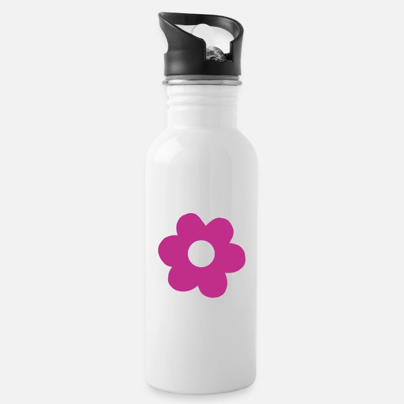 Fleur jardin fleur fleur plante jardinier fleurs - Gourde avec paille intégrée - blanc