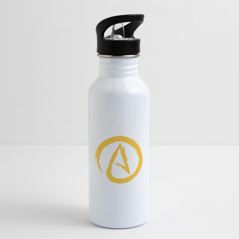 Symbole de l'athéisme cadeau d'évolution athée Darwin Gourde avec paille intégrée