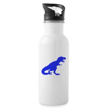 Dino T-Rex enfant dinosaure enfants tyrannosaure - Gourde avec paille intégrée - blanc - Droite