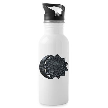 Sun and Moon of the Inca - Water bottle with straw - white - Right