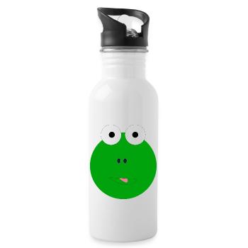 frog frog toad funny gift funny funny funny - Water bottle with straw - white - Right