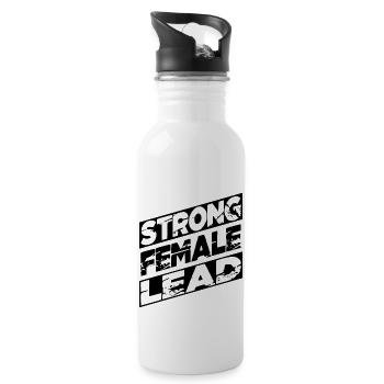 present idea liberal woman power notorious rbg - Trinkflasche mit integriertem Trinkhalm - Weiß - Rechts