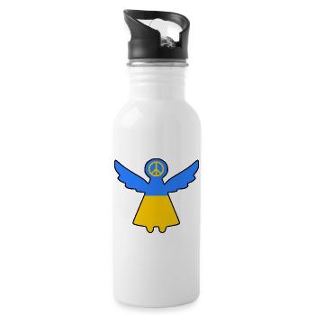 Ukraine - Gourde avec paille intégrée - blanc - Droite