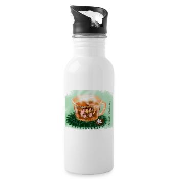 Tea break - Water bottle with straw - white - Right