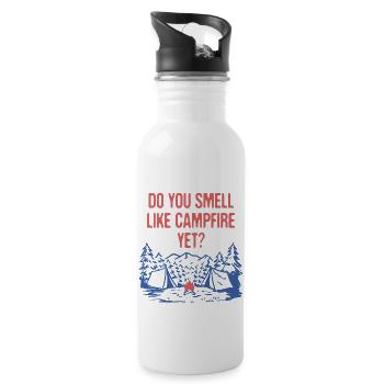 Do You Smell Like Campfire Yet Camping Wildlife - Trinkflasche mit integriertem Trinkhalm - Weiß - Rechts