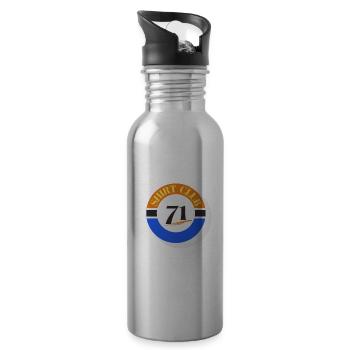 Shirt Club 71 - Trinkflasche mit integriertem Trinkhalm - Lightsilver - Rechts