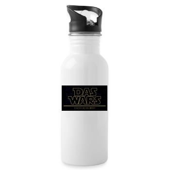 DAsWars - Trinkflasche mit integriertem Trinkhalm - Weiß - Rechts