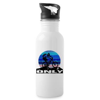 MTB Bike - Trinkflasche mit integriertem Trinkhalm - Weiß - Rechts